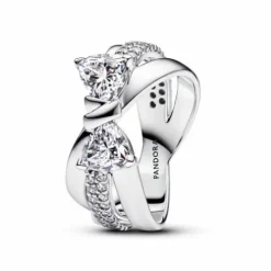 Anillo Banda Cruzada Pandora Lazo Brillante - 193553C01