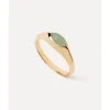 Anillo de sello nómada de aventurina verde PDPAOLA - AN01-A47