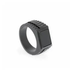 Anillo Hudson con piedras preciosas negras y ónix - R-HUD02