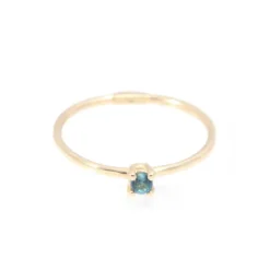 Anillo Oro 18k Topacio Azul