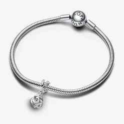 Charm Colgante Rosa Floreciendo Pandora