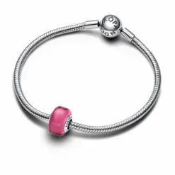 Charm Mini Cristal de Murano Rosa
