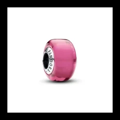 Charm Mini Cristal de Murano Rosa