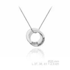Collar Aros Ruso 2 Plata