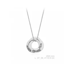Collar Aros Ruso Plata