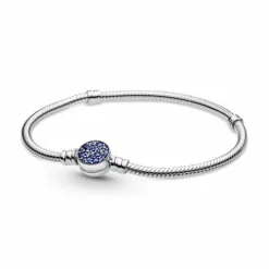 Pandora Pulsera Moments Cierre Disco Azul Brillante - 599288C01