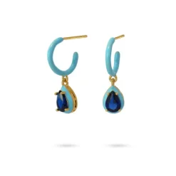 Pendientes esmalte y circonita