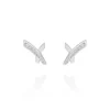 Pendientes Link cruzado en plata