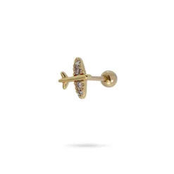 Piercing avioneta dorado ANARTXY