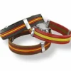 Pulsera Bandera España Piel Plata