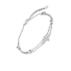 Pulsera cruz Lotus Silver