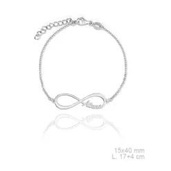 Pulsera Infinito Plata un nombre grabado
