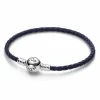 Pulsera Pandora Cuero Trenzado Azul - 592790C01