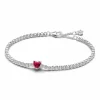 Pulsera Tenis Corazón Brillante Rojo - 590041C02