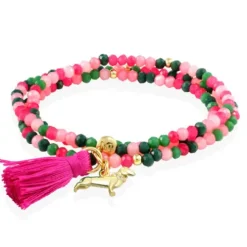 Pulsera ZEN FRAMBUESA con perro Marina Garcia