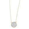 Salvatore Collar Plata Dorada Círculo Circonitas