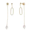 Salvatore Pendientes Cadenas Perla Barroca